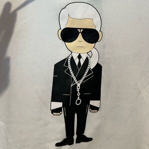 Karl Lagerfeld Self Portrait Graphic Tee Large